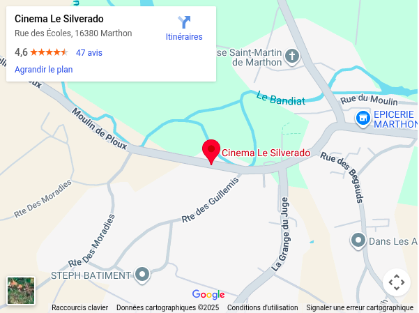 Carte de localisation du Cinéma Le Silverado - Cliquez pour ouvrir Google Maps